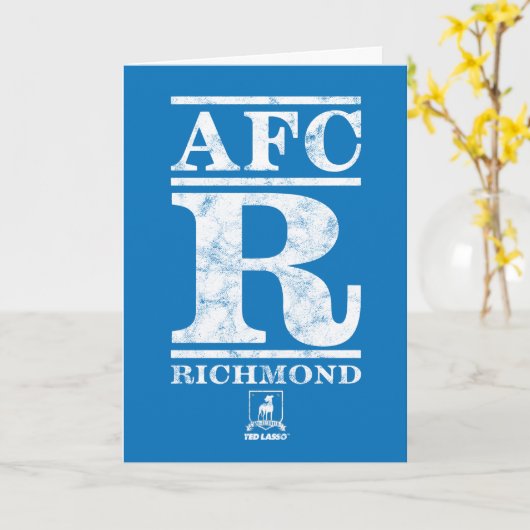 Ted Lasso | AFC R Richmond Text Logo Kaart (Gele Bloem)