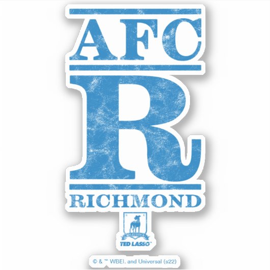 Ted Lasso | AFC R Richmond Text Logo Sticker (Voorkant)