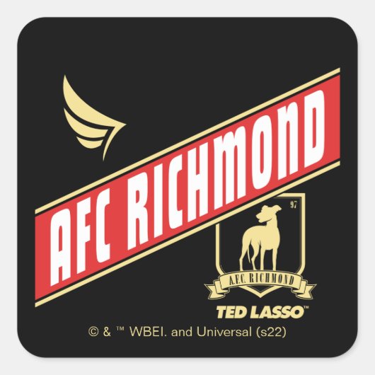 Ted Lasso | AFC Richmond Athletic Banner Vierkante Sticker (Voorkant)