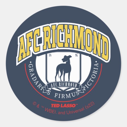 Ted Lasso | AFC Richmond Athletic Circle Badge Ronde Sticker (Voorkant)