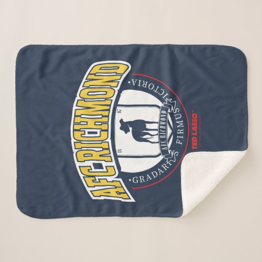 Ted Lasso | AFC Richmond Athletic Circle Badge Sherpa Deken (Voorkant (horizontaal))