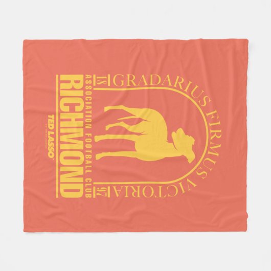 Ted Lasso | AFC Richmond Gold Arched Logo Fleece Deken (Voorkant (Horizontaal))