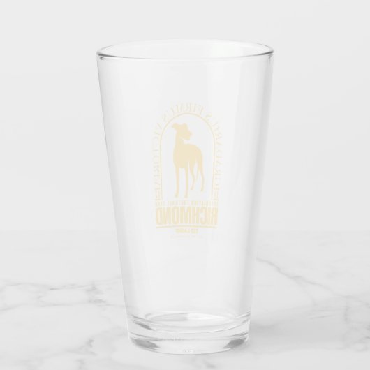 Ted Lasso | AFC Richmond Gold Arched Logo Glas (Achterkant)