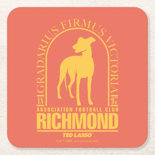 Ted Lasso | AFC Richmond Gold Arched Logo Kartonnen Onderzetters (Voorkant)