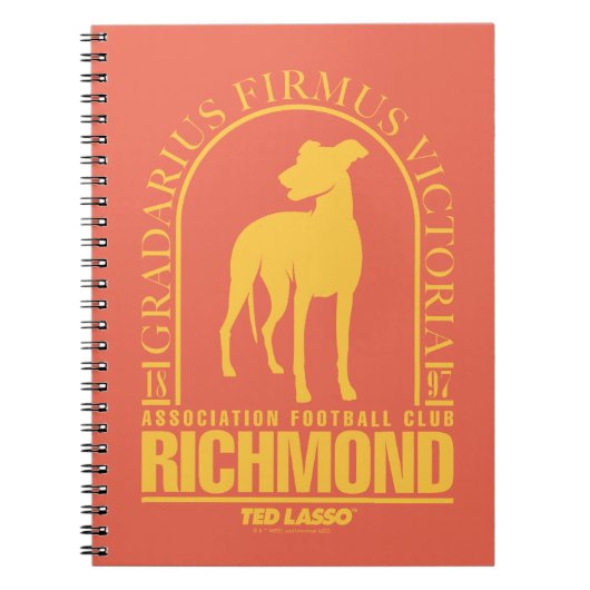 Ted Lasso | AFC Richmond Gold Arched Logo Notitieboek (Voorkant)