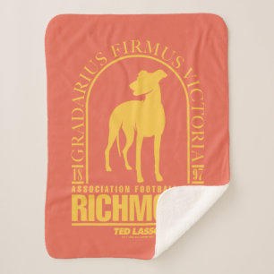 Ted Lasso   AFC Richmond Gold Arched Logo Sherpa Deken