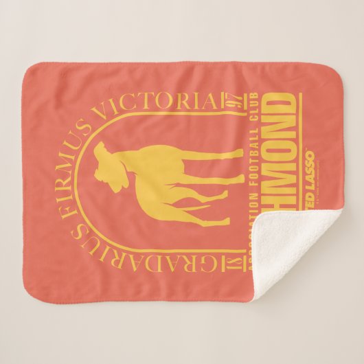 Ted Lasso | AFC Richmond Gold Arched Logo Sherpa Deken (Voorkant (horizontaal))