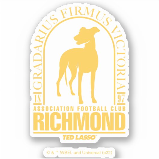 Ted Lasso | AFC Richmond Gold Arched Logo Sticker (Voorkant)
