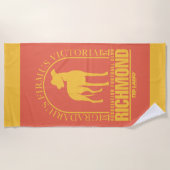 Ted Lasso | AFC Richmond Gold Arched Logo Strandlaken (Voorkant)