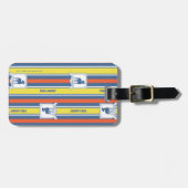 Ted Lasso | AFC Richmond Logo Stripe Pattern Bagagelabel (Voorkant horizontaal)