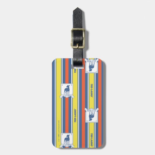 Ted Lasso | AFC Richmond Logo Stripe Pattern Bagagelabel (Voorkant verticaal)