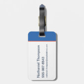 Ted Lasso | AFC Richmond Logo Stripe Pattern Bagagelabel (Achterkant verticaal)