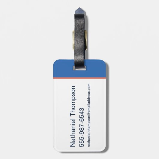 Ted Lasso | AFC Richmond Logo Stripe Pattern Bagagelabel (Achterkant verticaal)