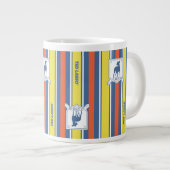 Ted Lasso | AFC Richmond Logo Stripe Pattern Grote Koffiekop (Voorkant rechts)