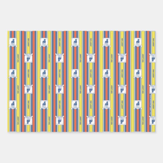 Ted Lasso | AFC Richmond Logo Stripe Pattern Inpakpapier Vel (Voorkant 2)