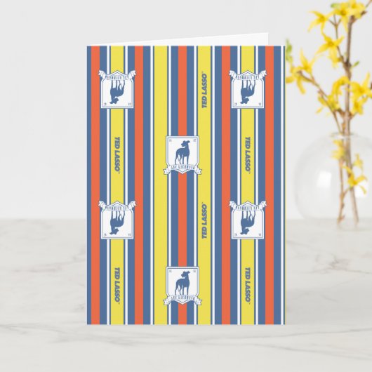 Ted Lasso | AFC Richmond Logo Stripe Pattern Kaart (Gele Bloem)