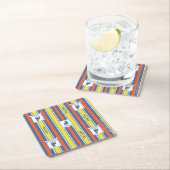 Ted Lasso | AFC Richmond Logo Stripe Pattern Kartonnen Onderzetters (Insitu)