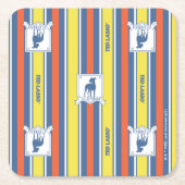 Ted Lasso | AFC Richmond Logo Stripe Pattern Kartonnen Onderzetters (Voorkant)