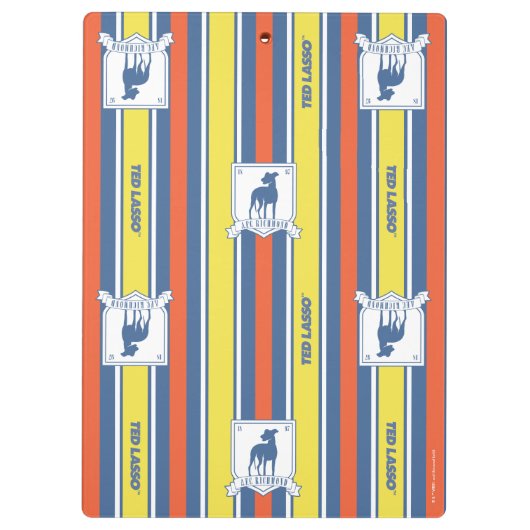 Ted Lasso | AFC Richmond Logo Stripe Pattern Klembord (Achterkant)