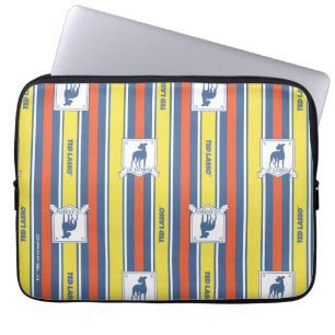 Ted Lasso   AFC Richmond Logo Stripe Pattern Laptop Sleeve