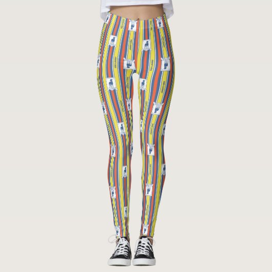 Ted Lasso | AFC Richmond Logo Stripe Pattern Leggings (Voorkant)