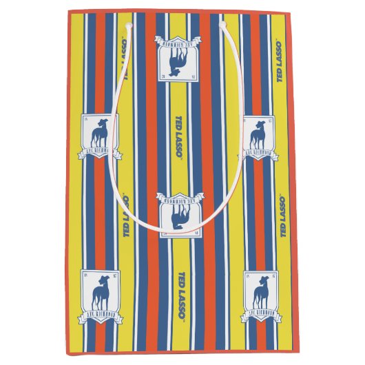 Ted Lasso | AFC Richmond Logo Stripe Pattern Medium Cadeauzakje (Voorkant)