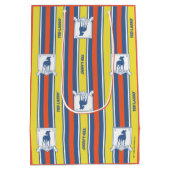 Ted Lasso | AFC Richmond Logo Stripe Pattern Medium Cadeauzakje (Achterkant)