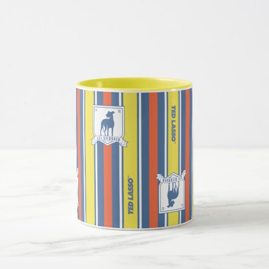 Ted Lasso | AFC Richmond Logo Stripe Pattern Mok (Midden)