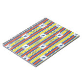 Ted Lasso | AFC Richmond Logo Stripe Pattern Notitieboek (Linkerzijde)