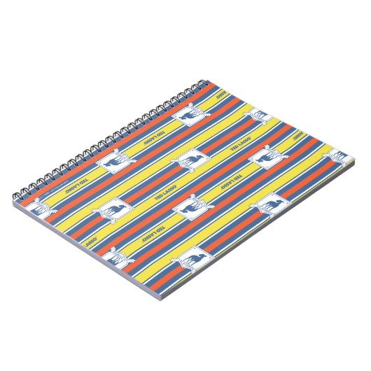 Ted Lasso | AFC Richmond Logo Stripe Pattern Notitieboek (Linkerzijde)
