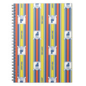 Ted Lasso | AFC Richmond Logo Stripe Pattern Notitieboek (Voorkant)