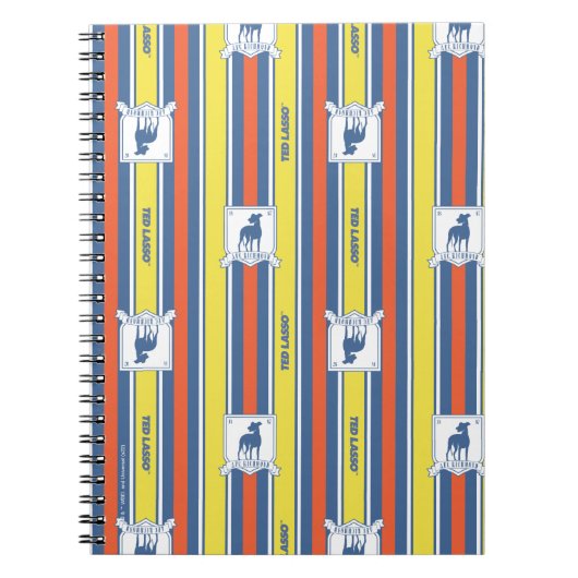 Ted Lasso | AFC Richmond Logo Stripe Pattern Notitieboek (Voorkant)