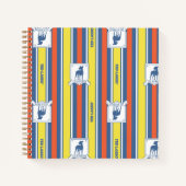 Ted Lasso | AFC Richmond Logo Stripe Pattern Notitieboek (Voorkant)