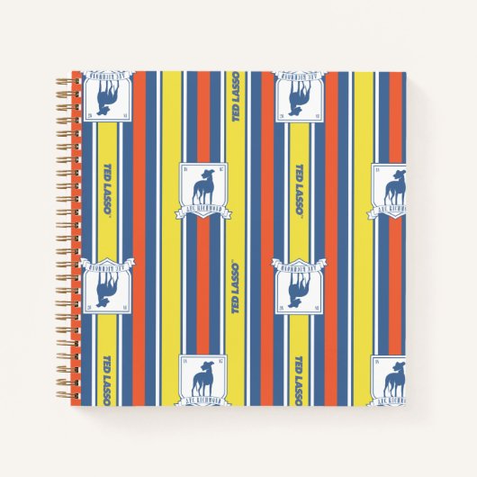 Ted Lasso | AFC Richmond Logo Stripe Pattern Notitieboek (Voorkant)