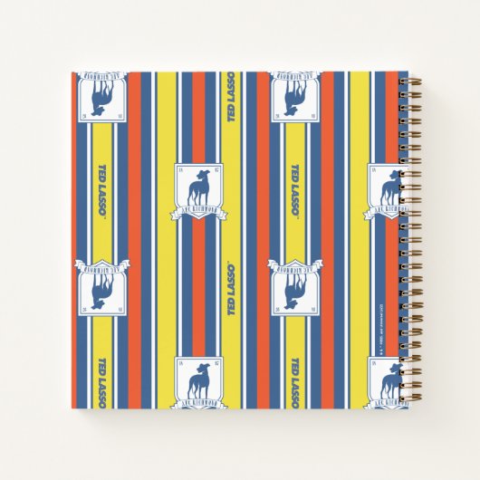 Ted Lasso | AFC Richmond Logo Stripe Pattern Notitieboek (Achterkant)