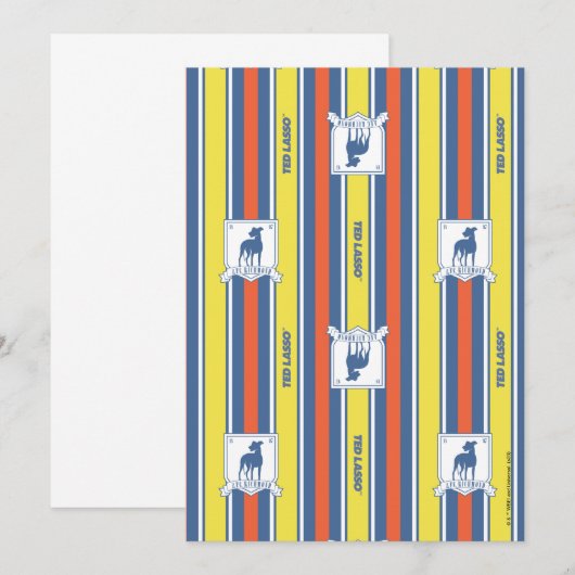 Ted Lasso | AFC Richmond Logo Stripe Pattern Notitiekaartje (Voorkant / Achterkant)