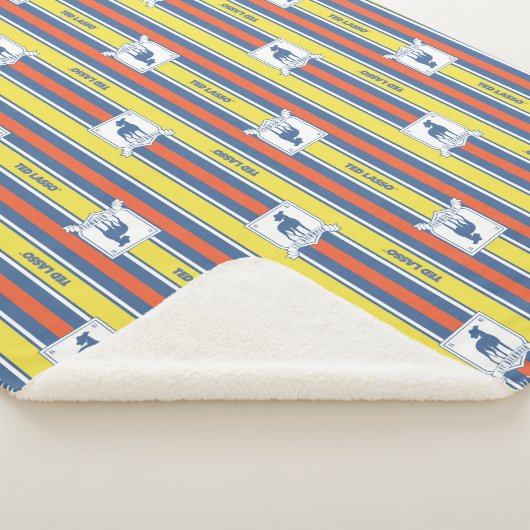 Ted Lasso | AFC Richmond Logo Stripe Pattern Sherpa Deken (3/4)