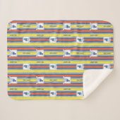 Ted Lasso | AFC Richmond Logo Stripe Pattern Sherpa Deken (Voorkant (horizontaal))