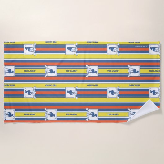 Ted Lasso | AFC Richmond Logo Stripe Pattern Strandlaken (Voorkant)