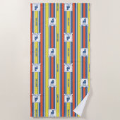 Ted Lasso | AFC Richmond Logo Stripe Pattern Strandlaken (Voorkant)