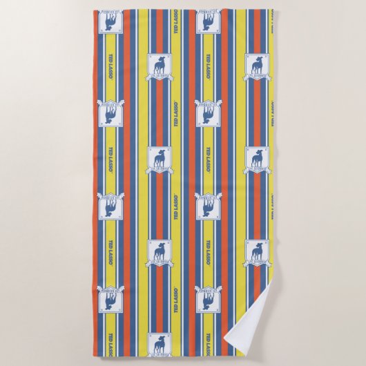 Ted Lasso | AFC Richmond Logo Stripe Pattern Strandlaken (Voorkant)