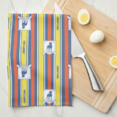 Ted Lasso | AFC Richmond Logo Stripe Pattern Theedoek (Quarter Fold)