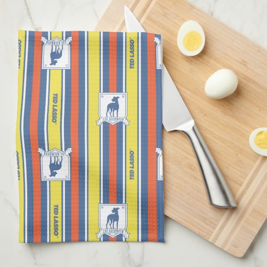 Ted Lasso | AFC Richmond Logo Stripe Pattern Theedoek (Quarter Fold)