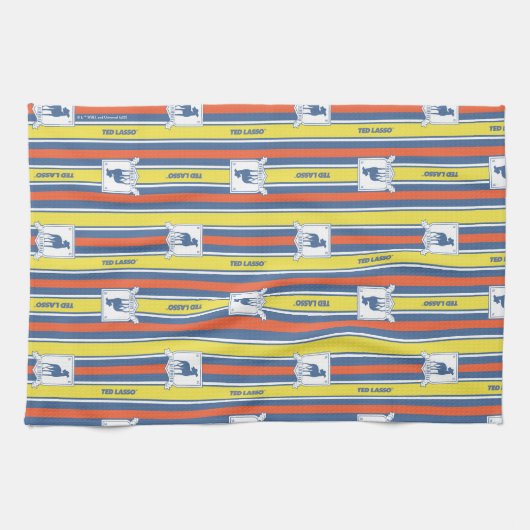 Ted Lasso | AFC Richmond Logo Stripe Pattern Theedoek (Horizontaal)