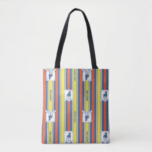 Ted Lasso   AFC Richmond Logo Stripe Pattern Tote Bag