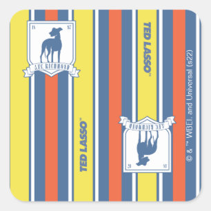 Ted Lasso   AFC Richmond Logo Stripe Pattern Vierkante Sticker