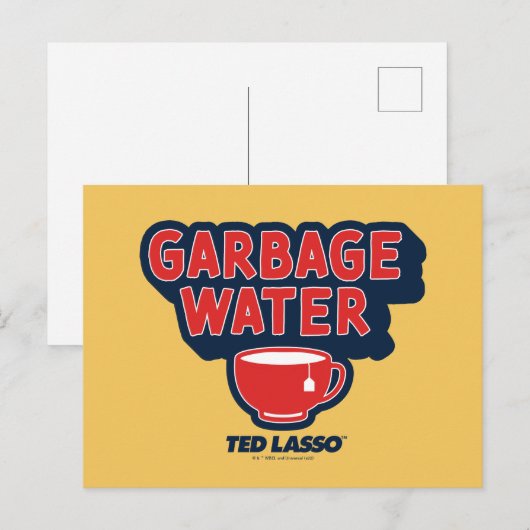 Ted Lasso | Afvalwaterthee Grafisch Briefkaart (Voorkant / Achterkant)