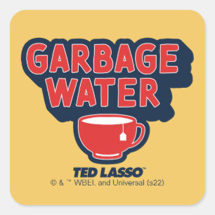Ted Lasso   Afvalwaterthee Grafisch Vierkante Sticker