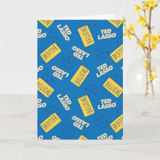 Ted Lasso | Believe Sign and Ball Toss Pattern Kaart (Gele Bloem)
