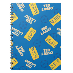 Ted Lasso Believe Sign and Ball Toss Pattern Notitieboek